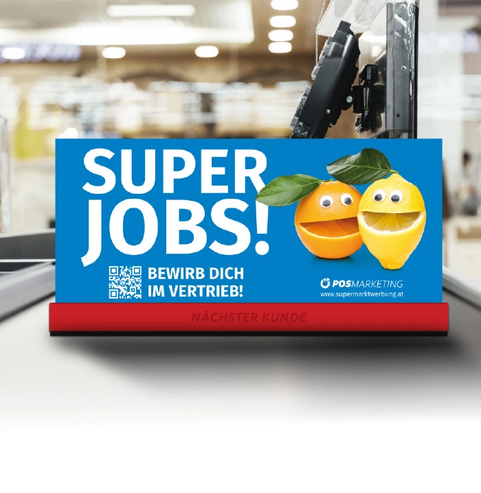 CashPOSter am Warentrennstab