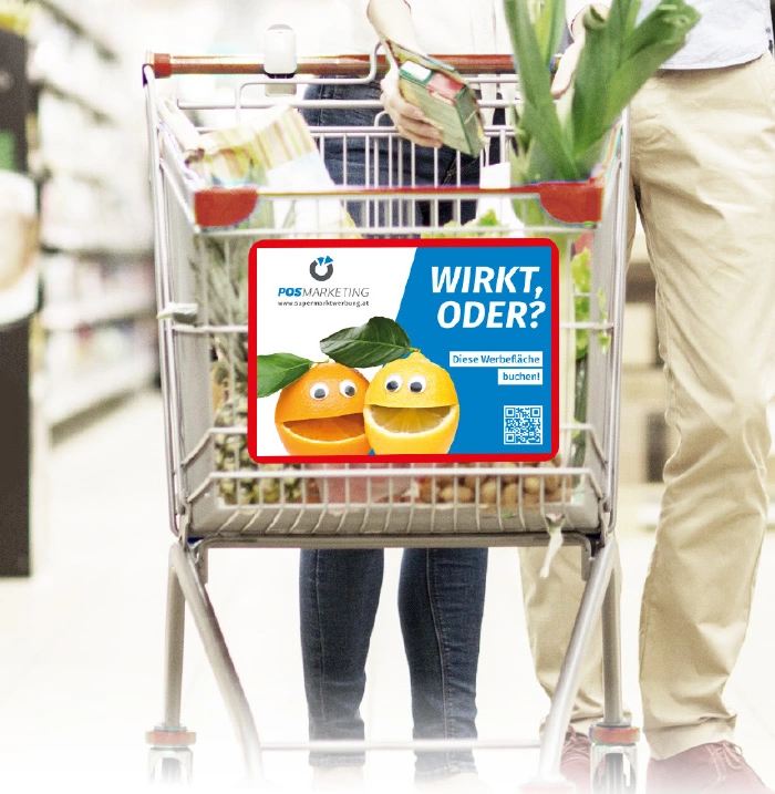 MobilPOSter am Einkaufswagen