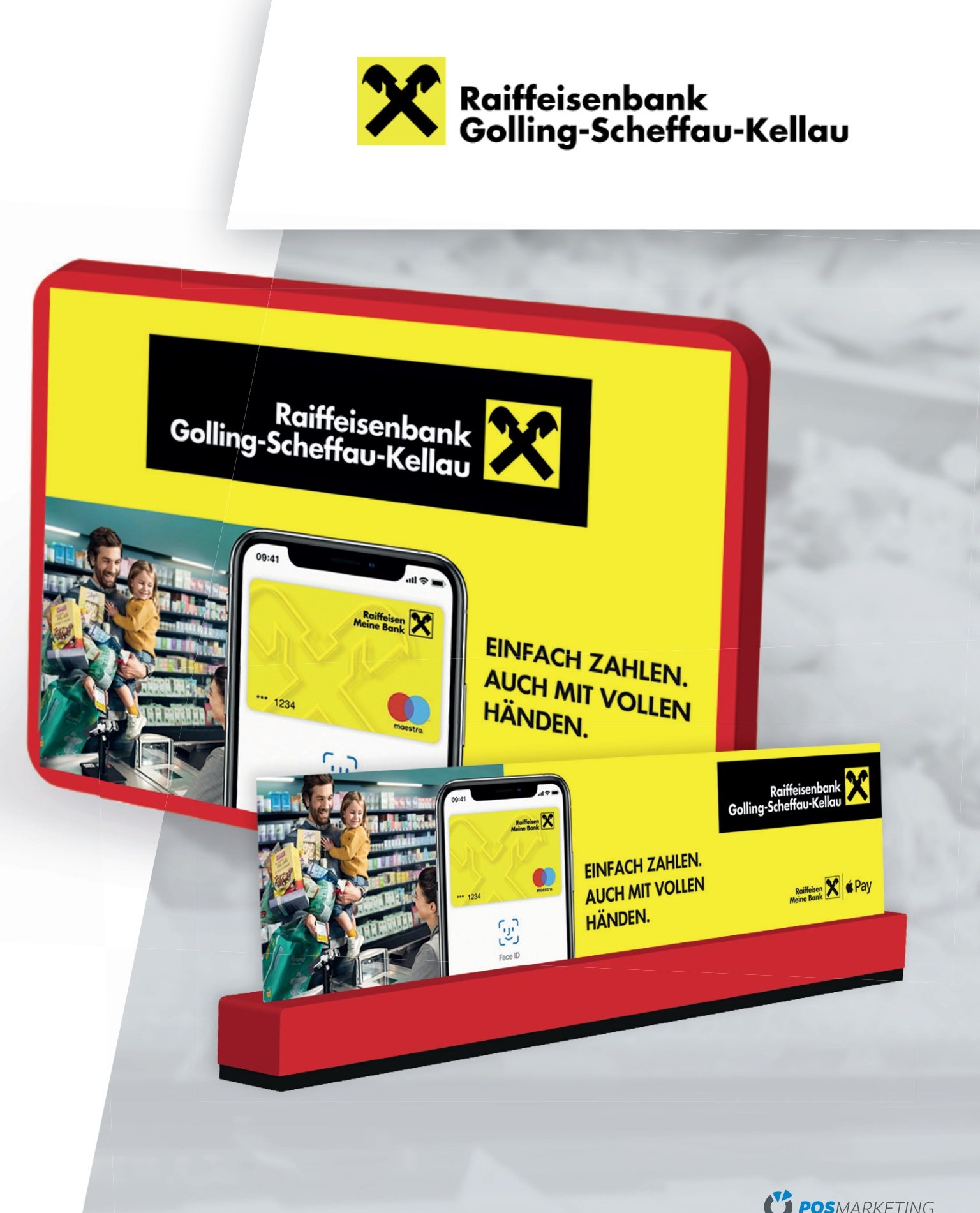 Werbemittel der Kampagne von Raiffeisenbank Golling-Scheffau-Kellau