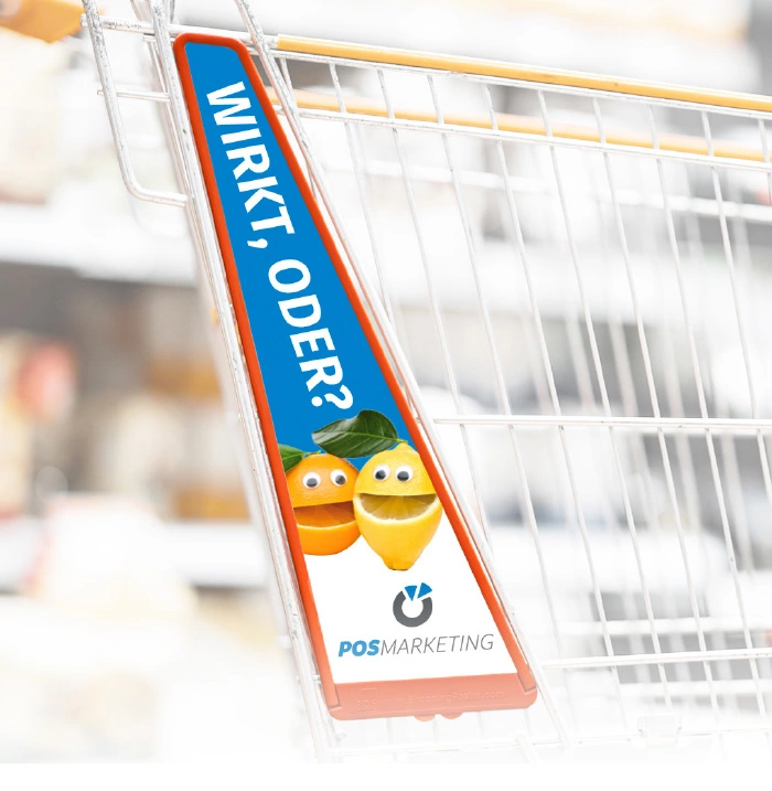 ShoppingPOSter am Einkaufswagen