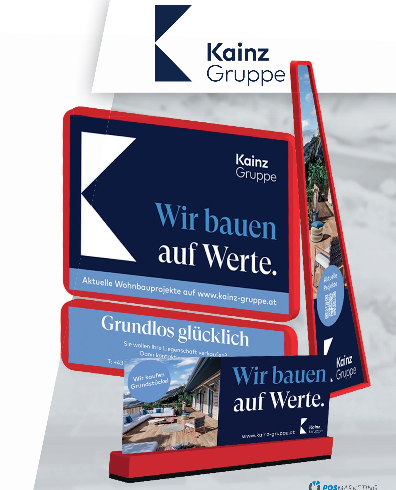 Werbemittel der Kampagne von Kainz Gruppe